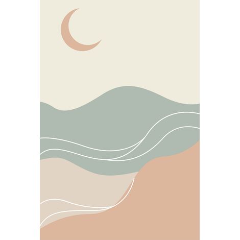 Papier peint panoramique - Paysage Boho - 170 cm x 255 cm (1/2)
