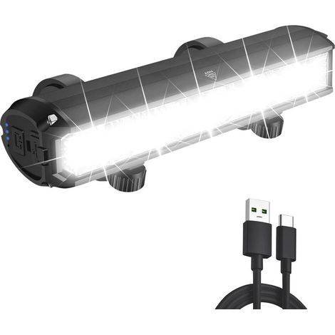 APEX Lumiere Velo Avant, 2300 lumens Lampe Velo LED puissantes 4 Modes Lampe Vélo 6600mah Rechargeable USB Étanche IPX5 Lumière Avant (1/5)