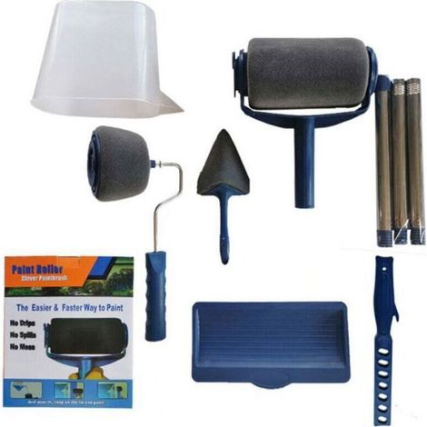 Kit de rouleau à peinture - Paint Runner Pro Renovator - 6 pièces - Réservoir intégré - Résistant aux taches (1/4)