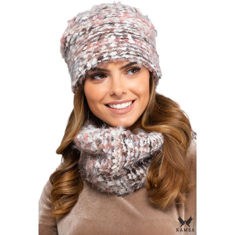 Set Carini (cappello + sciarpa) beige (1/3)