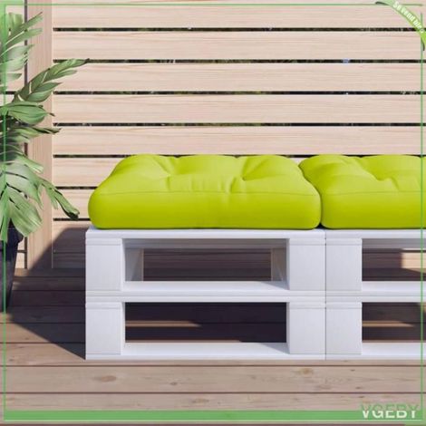 360458 Coussin de palette vert brillant 60x60x12 cm tissu (1/5)