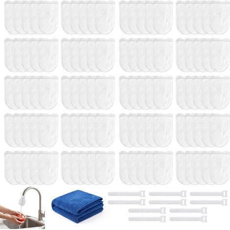 100 Pièces Filtre Robinet, Sacs Filtrants pour Robinet de Cuisine et Évier (1/5)