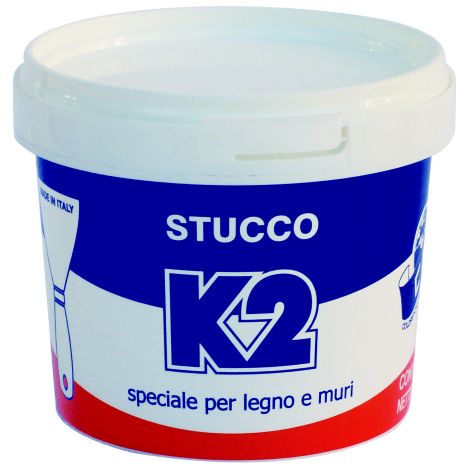 K2 0,5 kg de pA te de mastic de remplissage avec truelle pour bois et murs blancs