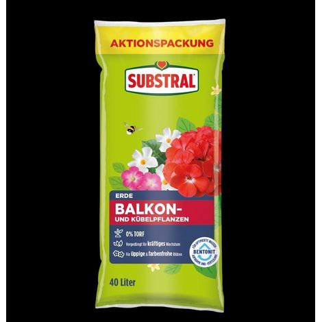 Erde substral Balkon und Kübelpflanzen 40 Liter