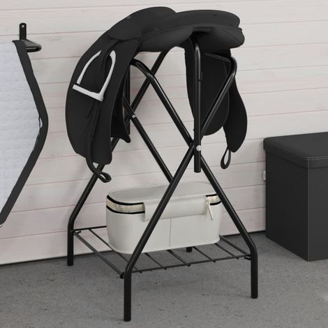Soporte de montura plegable de pie independiente hierro negro vidaXL (1/5)