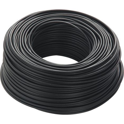 TRADE SHOP - Cavo Nero 100 Metri Isolato Unipolare 1 X 2,5 M2 Antifiamma Materiale Elettrico -