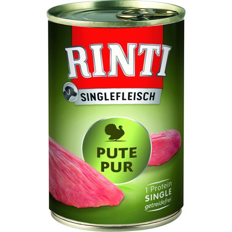 Rinti Singlefleisch Exclusive Hundenassfutter Adult getreidefrei 400 g Pute