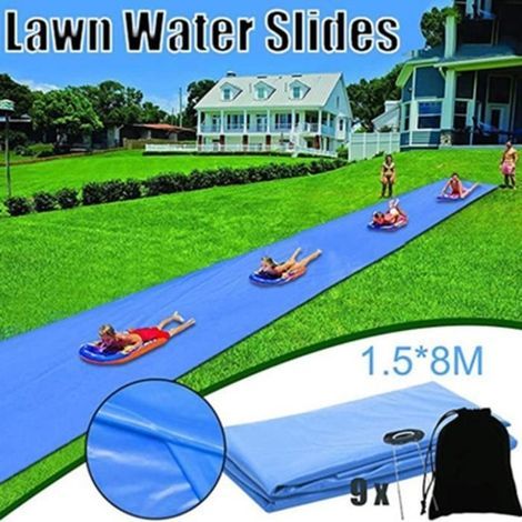 Meter lange Wasserrutsche – Dicke PVC-Rutschmatte – Für Kinder und Erwachsene – Einfache Rasenmontage