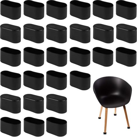 28 Pièces Embouts Ovales pour Pieds de Chaise, pour Chaises de Jardin (1/5)
