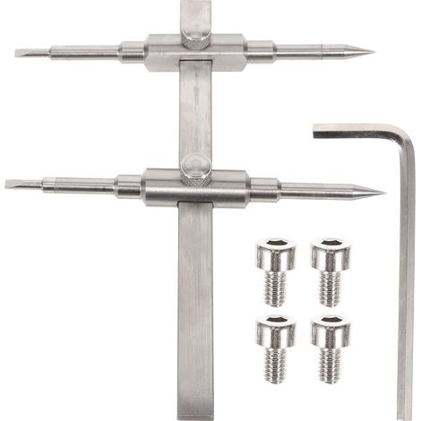 Clé d'ouverture d'objectif Appareil Photo Acier Inoxydable avec Outil réglable, kit de réparation lentille pour Remplacement et Entretien Photo Argent 1 Set (1/5)
