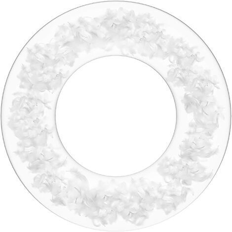 Bouée de sauvetage gonflable ronde transparente en forme de plume, en PVC épais, pour enfants et adultes, décoration de f (1/5)