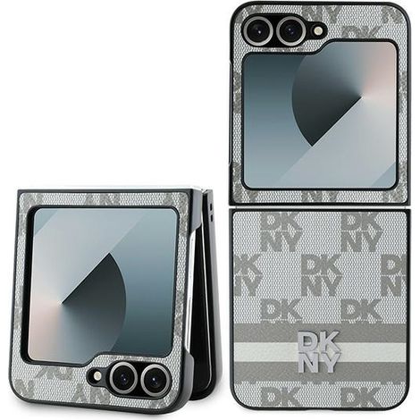 DKNY DKHCZF6PCPTSSE Z Flip6 F741 beige/beige à rayures imprimées à carreaux (1/5)