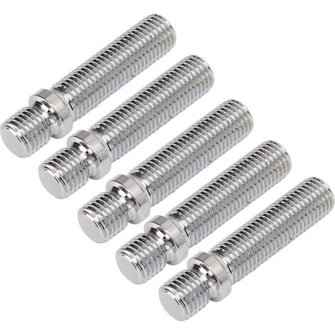 Lot de 20 goujons de conversion de roue allongés, longueur 58 mm, tige de 41 mm, acier forgé à froid, pour voitures, filetage M12x1,5 à M12x1,5 (1/5)