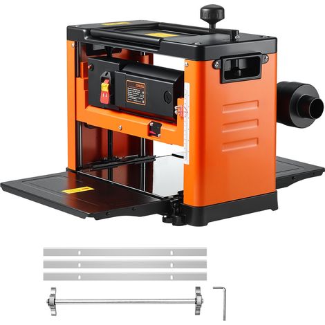Raboteuse dégauchisseuse 330 mm, 2000W, 23500 tr/min, 3 lames, double rouleau, protection anti-rebond, bois dur et tendre. (1/5)
