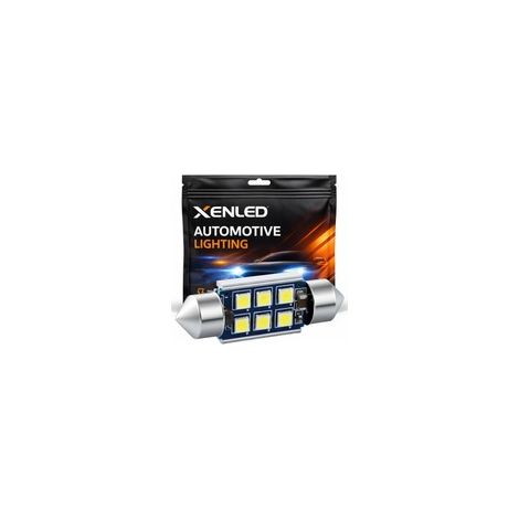 1 x AMPOULE C10W 6-LED Super Canbus 450Lms XENLED - GOLD - 12V BLANC (1/5)