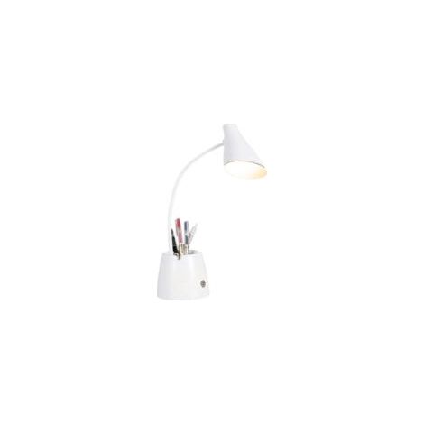 Lámpara de escritorio infantil, lámpara de mesa LED regulable con 3 temperaturas de color, lámpara de escritorio recargable con sensor táctil y brazo flexible, lámpara de mesita de noche USB para niño