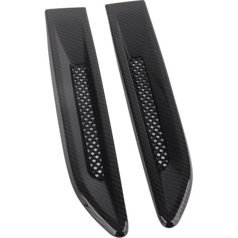 2Pcs Fibre de Carbone Texture Aile Latérale Prise d'Air Sortie Couvercle Compatible Jaguar XF XFL XE (1/3)