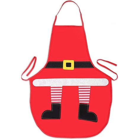Tablier de Noël, Tablier de Cuisine de Fête de Noël, Facile à Porter et à Nettoyer, Parfait pour la Cuisson et la Cuisine en Famille au Barbecue de Noël, Femmes et Hommes (1/5)