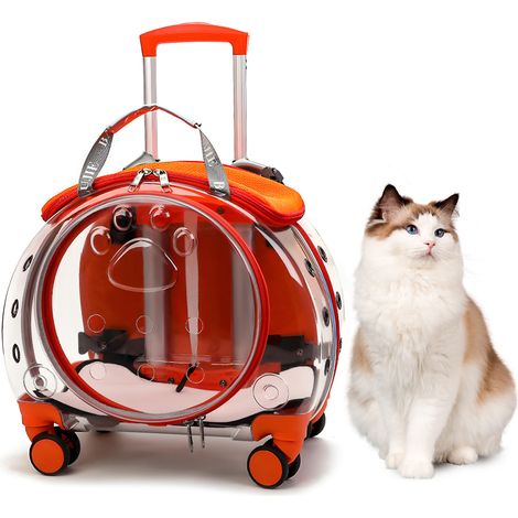 Valise à roulettes multifonctionnelle pour animaux de compagnie, portable 43 x 30 x 40 cm. (1/5)