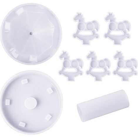 Moule à colle cristal, moule en silicone pour carrousel, ornements miroir -- (1/5)