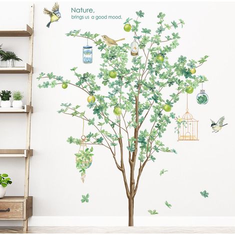 Wall Sticker Wall Stickers Flowers Plants Leaves Wall Decal Suitable for Bedroom, Living Room, Dining Room, TV Background Wall, Corridor B (1/5)