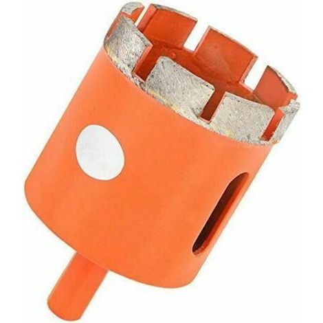 Scie-cloche diamant pour porcelaine, granit, marbre, grès cérame, carrelage, ardoise (diamètre 60 mm) (1/4)