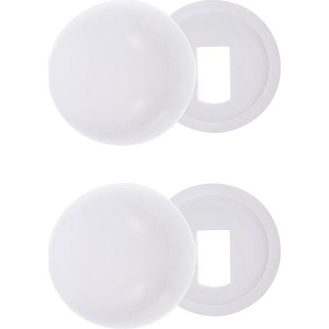 Cache vis de fixation de toilettes en plastique blanc Unomor (1/5)