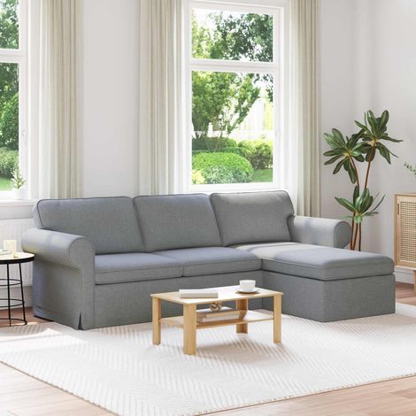 vidaXL Sofá Gris Claro 245 x 138 x 80 cm tela (1/5)