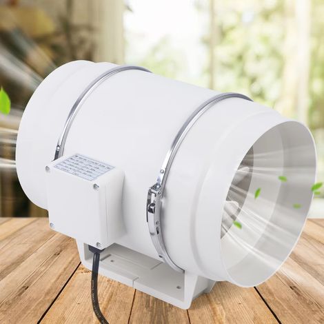 Ventilateur de ventilation Ø100 mm 220V blanc, extracteur d’air 35W moteur cuivre, 2600 tr/min, 220 m³/h pour cuisine et salle de bain