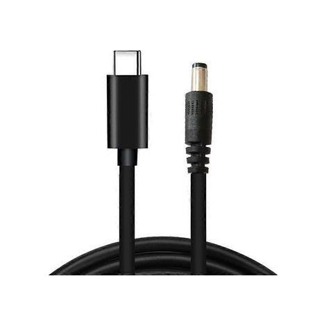Câble d'alimentation USB Type-C PD vers 12V 5,5 x 2,5 mm pour éclairage LED - 1 m (1/5)