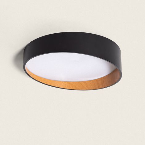 LED Deckenleuchte 28W Rund Ø400 mm CCT Wählbar Liam Schwarz