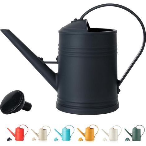 arrosoir - Arrosoir de jardin - Arrosoir à fleurs - Arrosoir vintage à long bec - Arrosoir pour usage domestique - Convient pour arroser les plantes de jardin - 2 L - Noir (1/5)