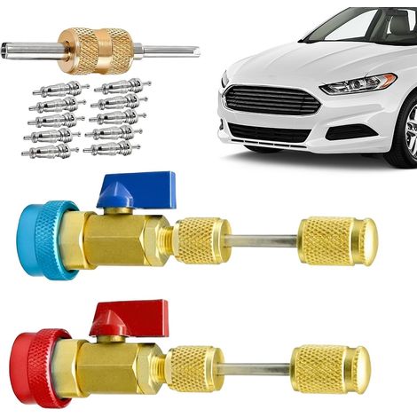 Outil de valve Extracteur de noyau de valve Climatisation – Antidérapant – Démontage rapide en métal robuste Insert de valve Outil de démontage pour pneus de vélo R134a, réservoir d'air (1/5)