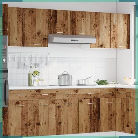 Armoire suspendue - Lyon - Bois ancien - 80 x 31 x 60 cm - Capacité 60 kg (1/5)