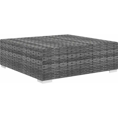 Maison Exclusive - Modular-Fußhocker 1 Stk. + Auflagen Poly Ratta (1/4)