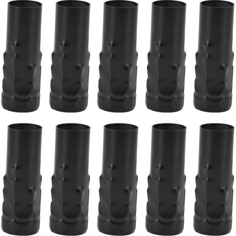 Lot 10 tubes tête lampe E14 – métal fer – 25x80 mm – noir – bougie / lustre cristal – accessoires éclairage