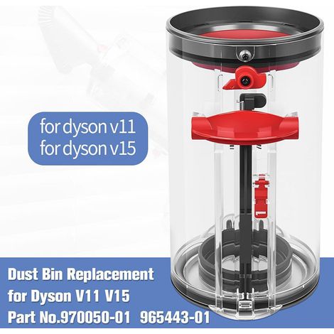 Bac à Poussière pour Dyson V11 V15 SV14 SV15 SV22 Aspirateur, Reservoir de Poubelle Pièces Détachées No.970050-01/965443-01 (1/4)