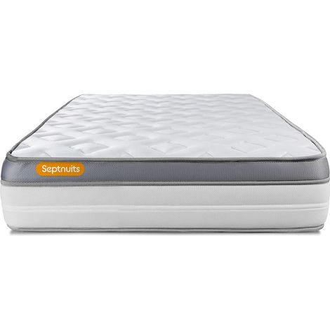 Ensemble matelas sommier Memo zen 90 x 190 cm - Couleur : Blanc (1/4)