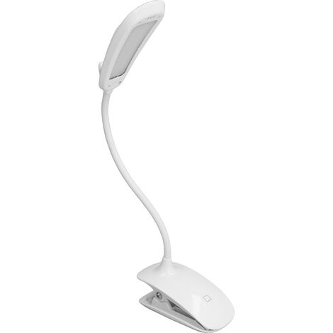 Lampe LED à pince rechargeable USB pour lecture, musique, piano, études, lampe de bureau flexible, modèle 181 blanc lumière blanche, avec batterie intégrée (1/5)