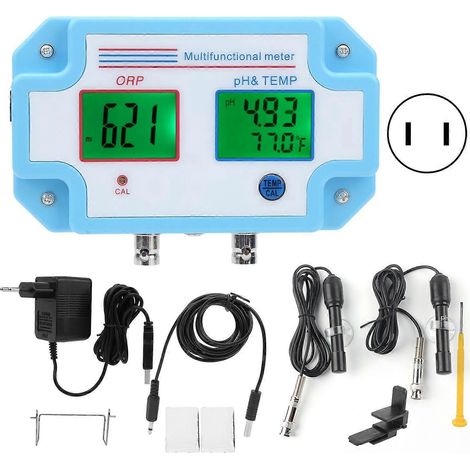 3-in-1 pH-, ORP- und Temperatur-Wasserqualitätsdetektor, multifunktionaler Online-Wasserqualitätsmonitor, US-Stecker