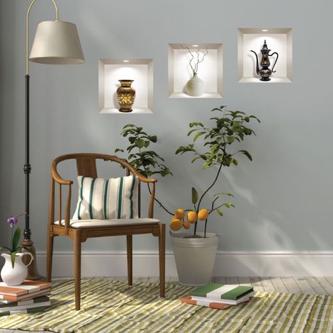 Stickers 3D objets décoratifs anciens 30 x 90 cm (1/4)