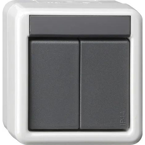 GIRA KNX BOUTON-POUSSOIR DOUBLE 516230 BA AP GRIS 2PUNKT BUSSYSTEM-ANKOPPLER 4010337500094