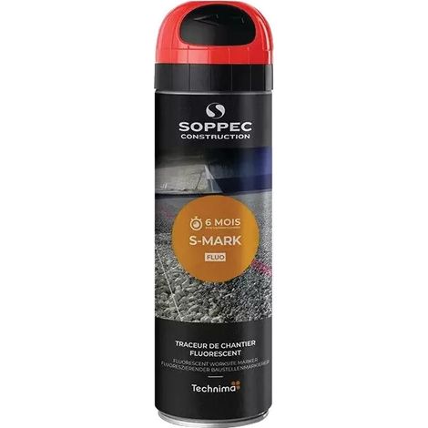 Traceur de chantier provisoire S Mark - TECHNIMA - Rouge fluo