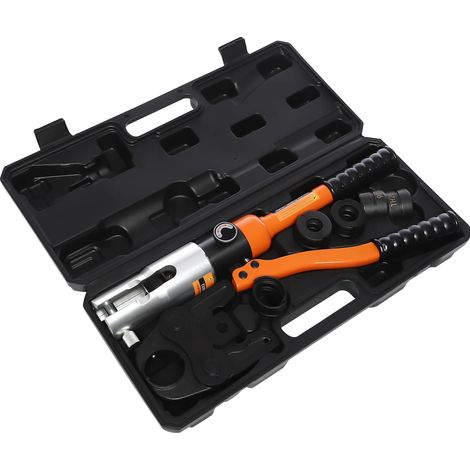 Hydraulisches Crimpwerkzeug, hohe Crimpkraft, ergonomisches Design, Orange (1/2)