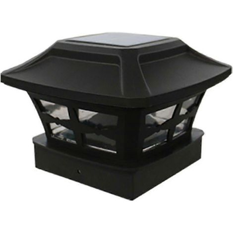 Lot de 1 lampe solaire extérieure sur poteau - Lampe de jardin, lampe de clôture LED (1/4)