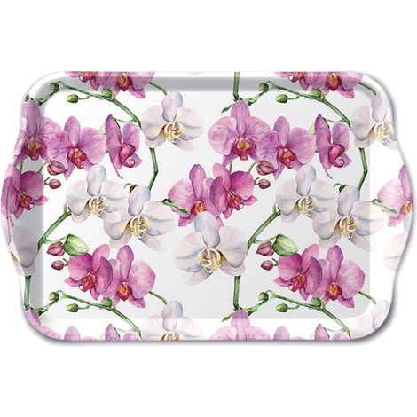 Petit plateau rectangulaire Élégantes Orchidées (1/2)