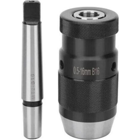 MK2-B16 Bohrfutter mit 16 mm Spannzange, Drehfutter für Metalle, ideal für die Montage von Drehwerkzeugen, Drehbohrfutter für MK2.