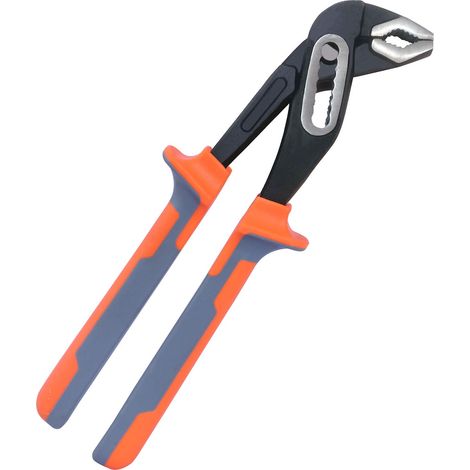 Clé de Plombier 250mm, Pince de Plombier Réglable, Pince Pompe à Eau avec Ouverture de 85mm de Largeur, Orange (1/5)