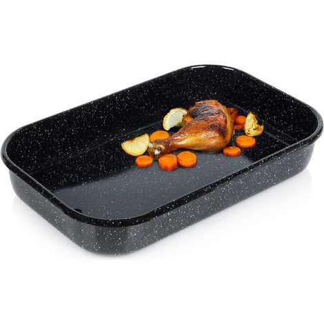 Teglia rettangolare smaltata per cottura a induzione/gas 6 L 42x27x7 cm (1/5)