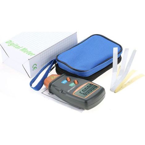 DT-2234C Non-Contact Digital LCD Laser Photo Tachometer + Mini RPM Tester (1/5)